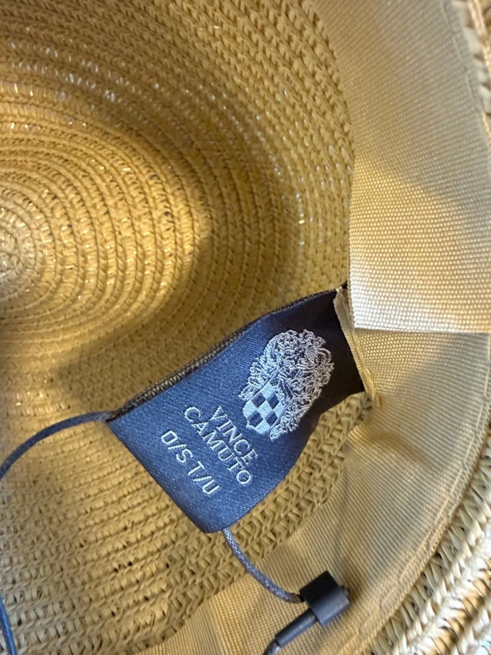 Vince Camuto Women’s Natural Sun Hat Animal Print Scarf Band NEW